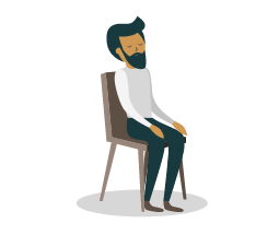 A man seating in a chair with closed eyes - an example of Transcendental Meditation class